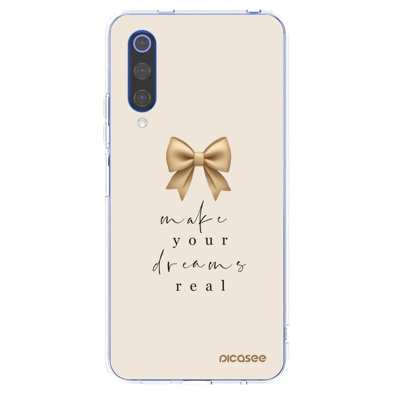 Picasee silikonski prozorni ovitek za Xiaomi Mi 9 SE - Golden Dream
