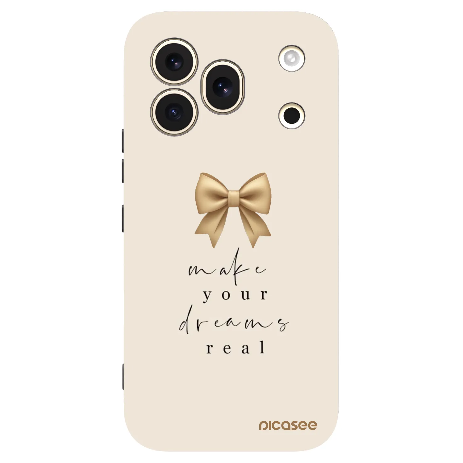 Picasee silikonski črni ovitek za Honor 600 Pro - Golden Dream
