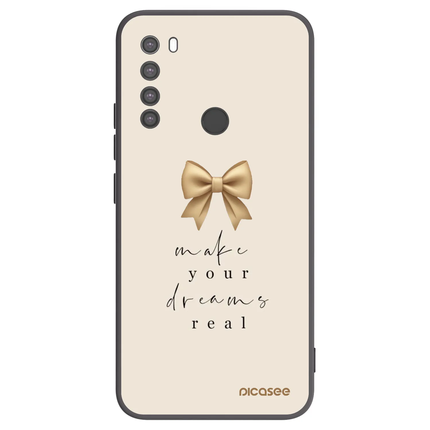 Picasee silikonski črni ovitek za Xiaomi Redmi Note 8 - Golden Dream