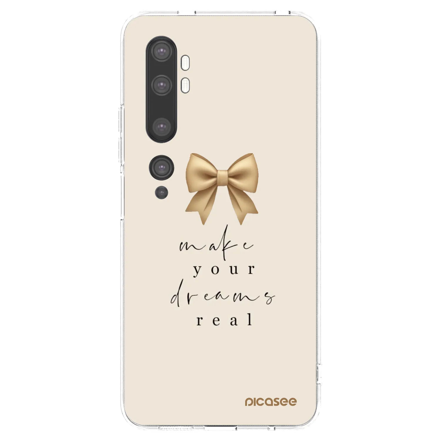 Picasee silikonski prozorni ovitek za Xiaomi Mi Note 10 (Pro) - Golden Dream
