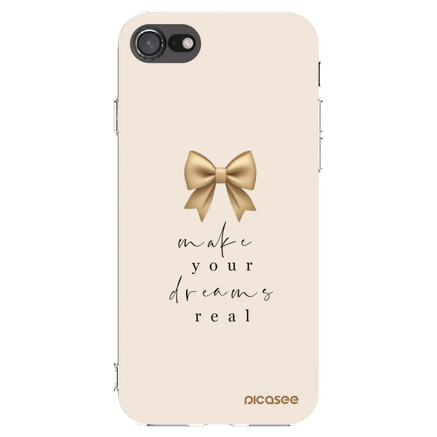 Picasee silikonski prozorni ovitek za Apple iPhone SE 2020 - Golden Dream