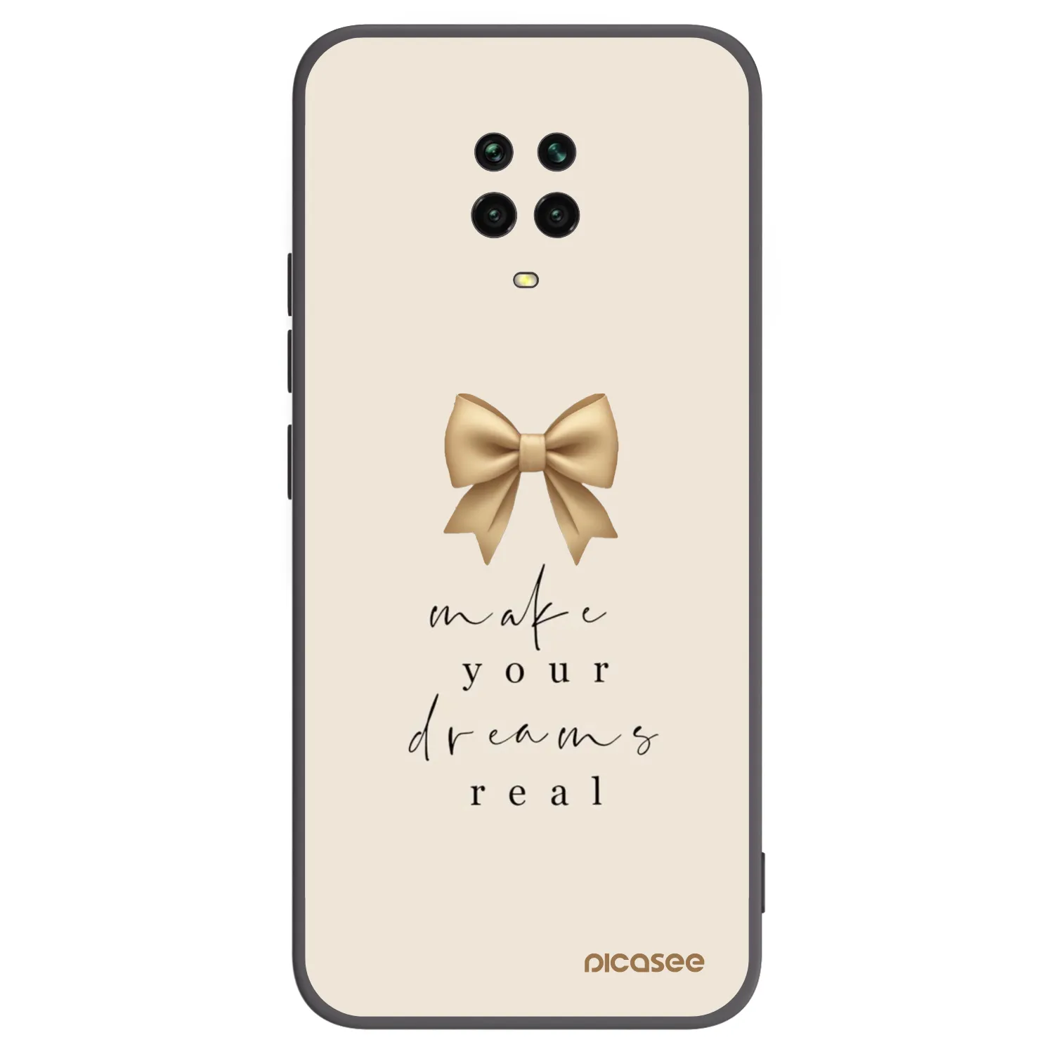 Picasee silikonski črni ovitek za Xiaomi Redmi Note 9 Pro - Golden Dream