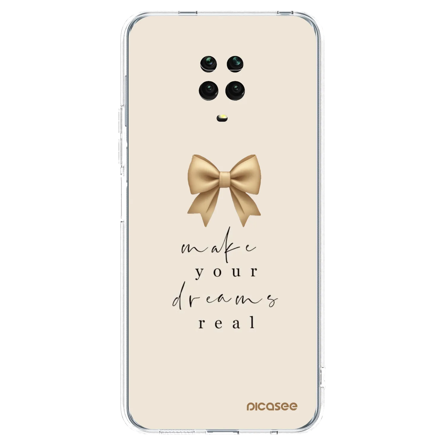 Picasee silikonski prozorni ovitek za Xiaomi Redmi Note 9S - Golden Dream