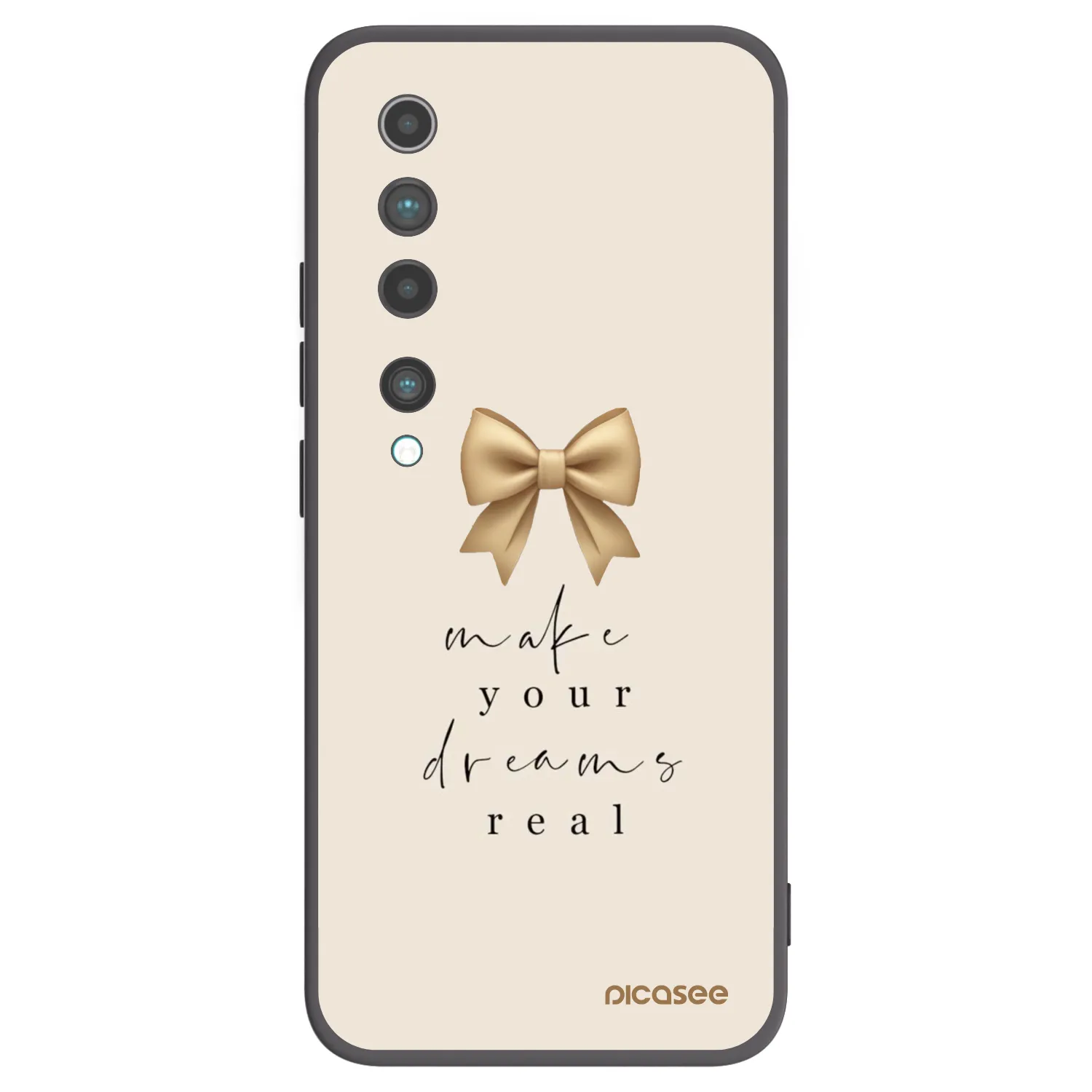 Picasee silikonski črni ovitek za Xiaomi Mi 10 - Golden Dream