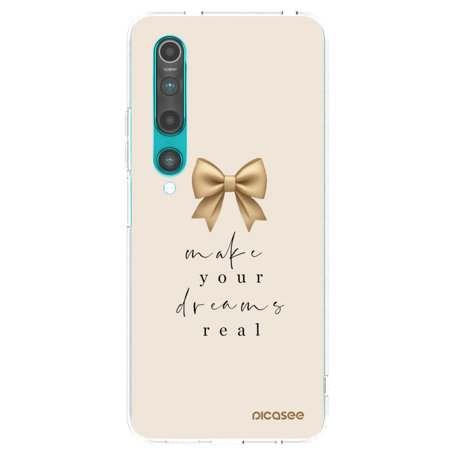 Picasee silikonski prozorni ovitek za Xiaomi Mi 10 - Golden Dream