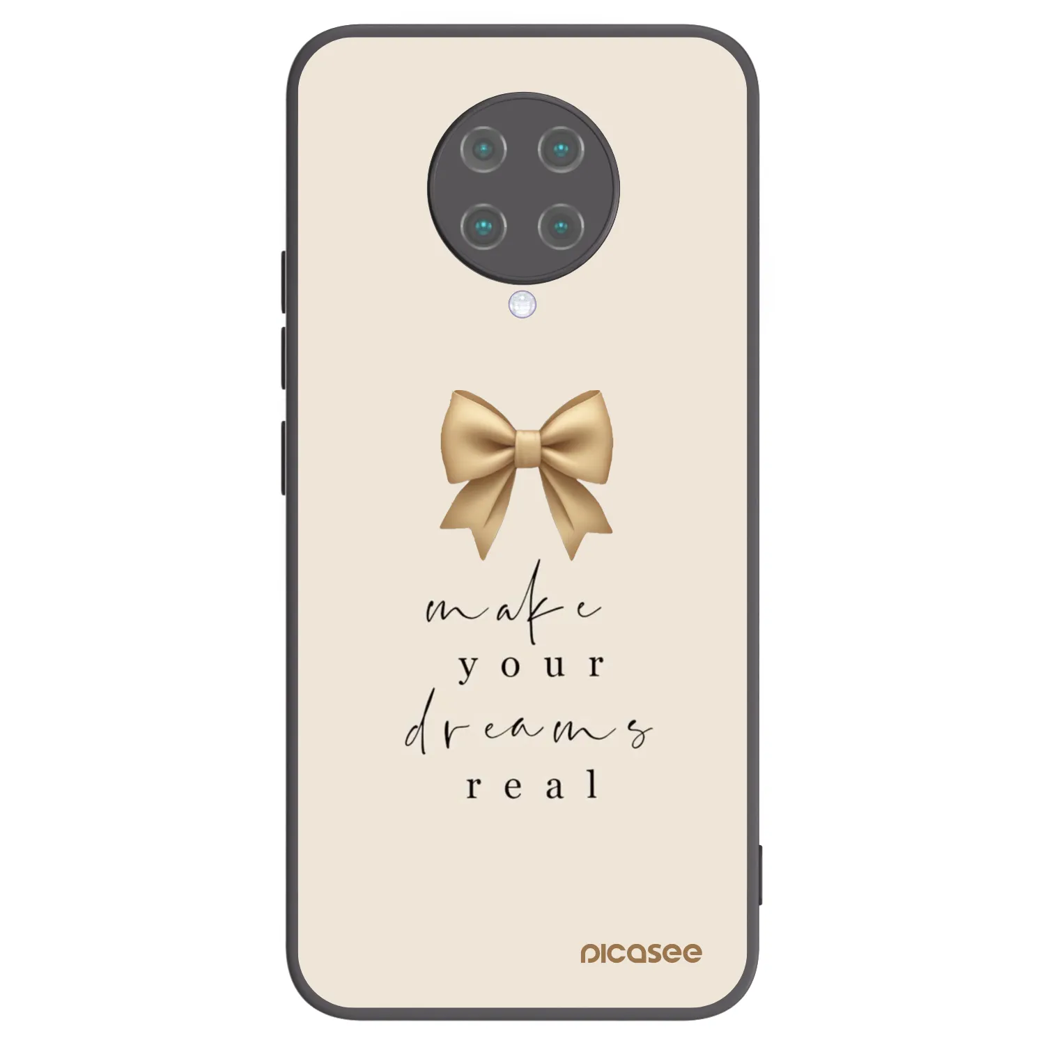 Picasee silikonski črni ovitek za Xiaomi Poco F2 Pro - Golden Dream