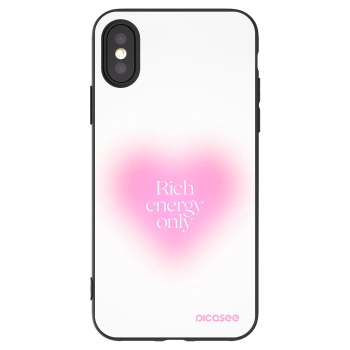 Picasee silikonski črni ovitek za Apple iPhone X/XS - Rich Energy