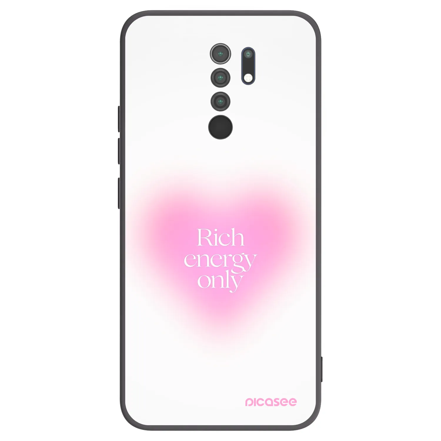 Picasee silikonski črni ovitek za Xiaomi Redmi 9 - Rich Energy