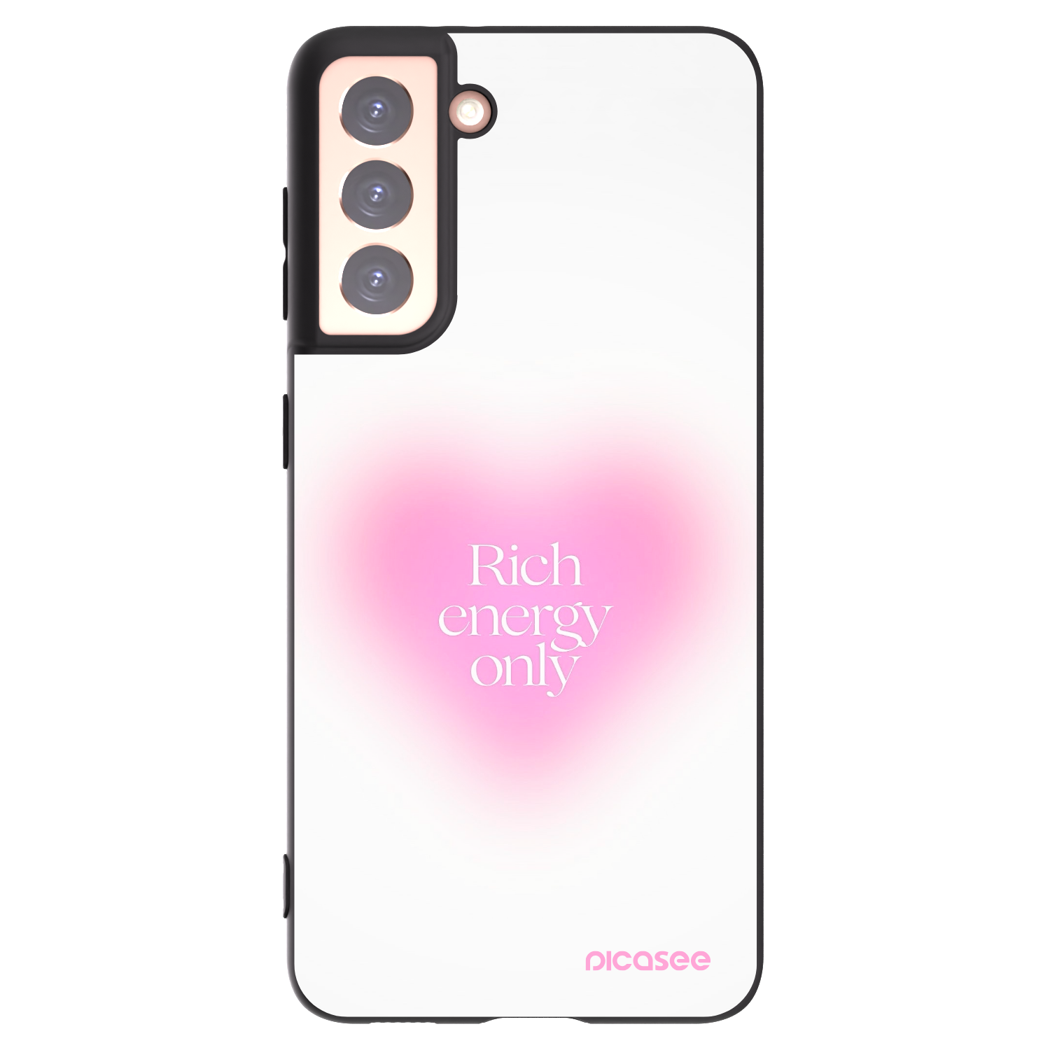 Picasee silikonski črni ovitek za Samsung Galaxy S21 5G G991B - Rich Energy