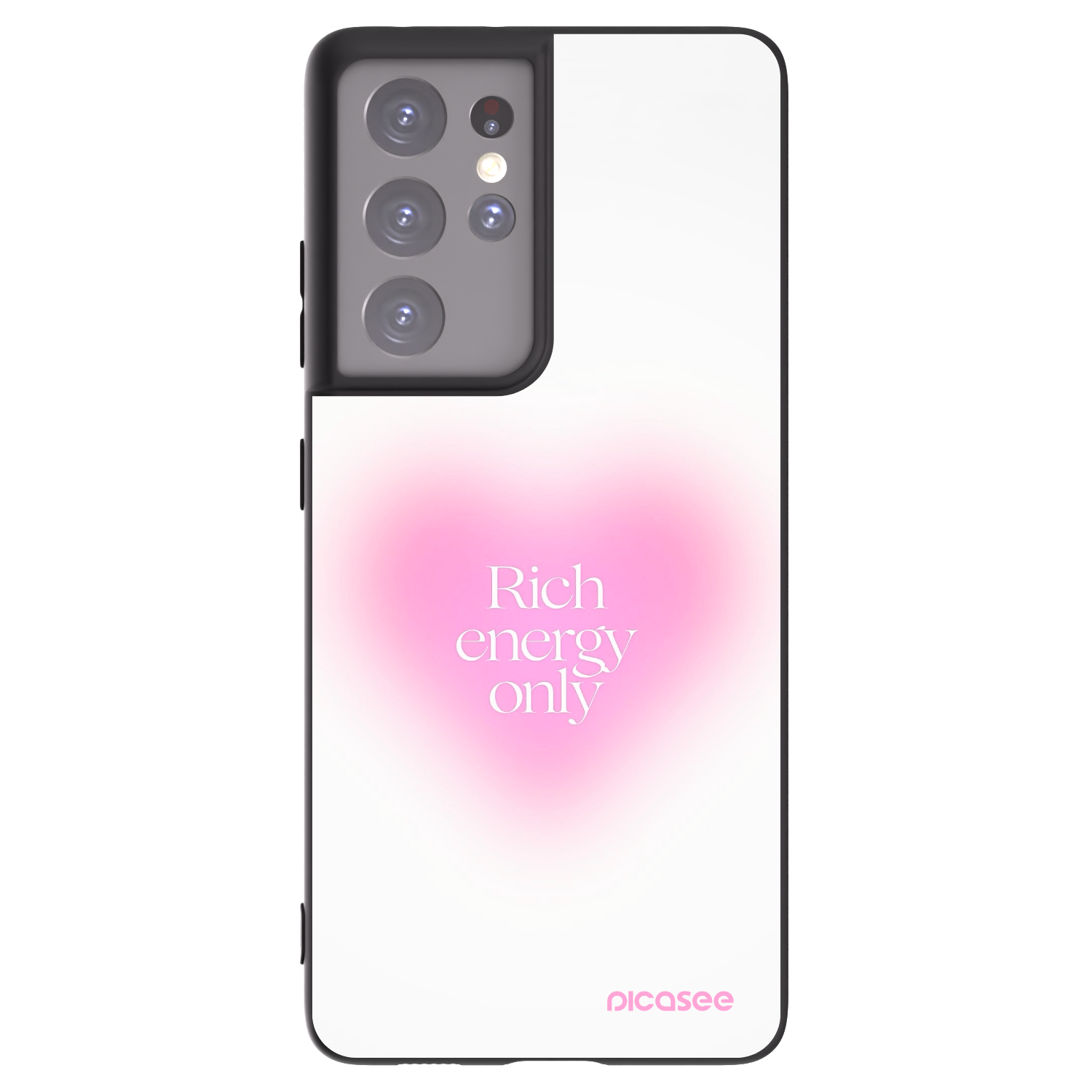 Picasee silikonski črni ovitek za Samsung Galaxy S21 Ultra 5G G998B - Rich Energy