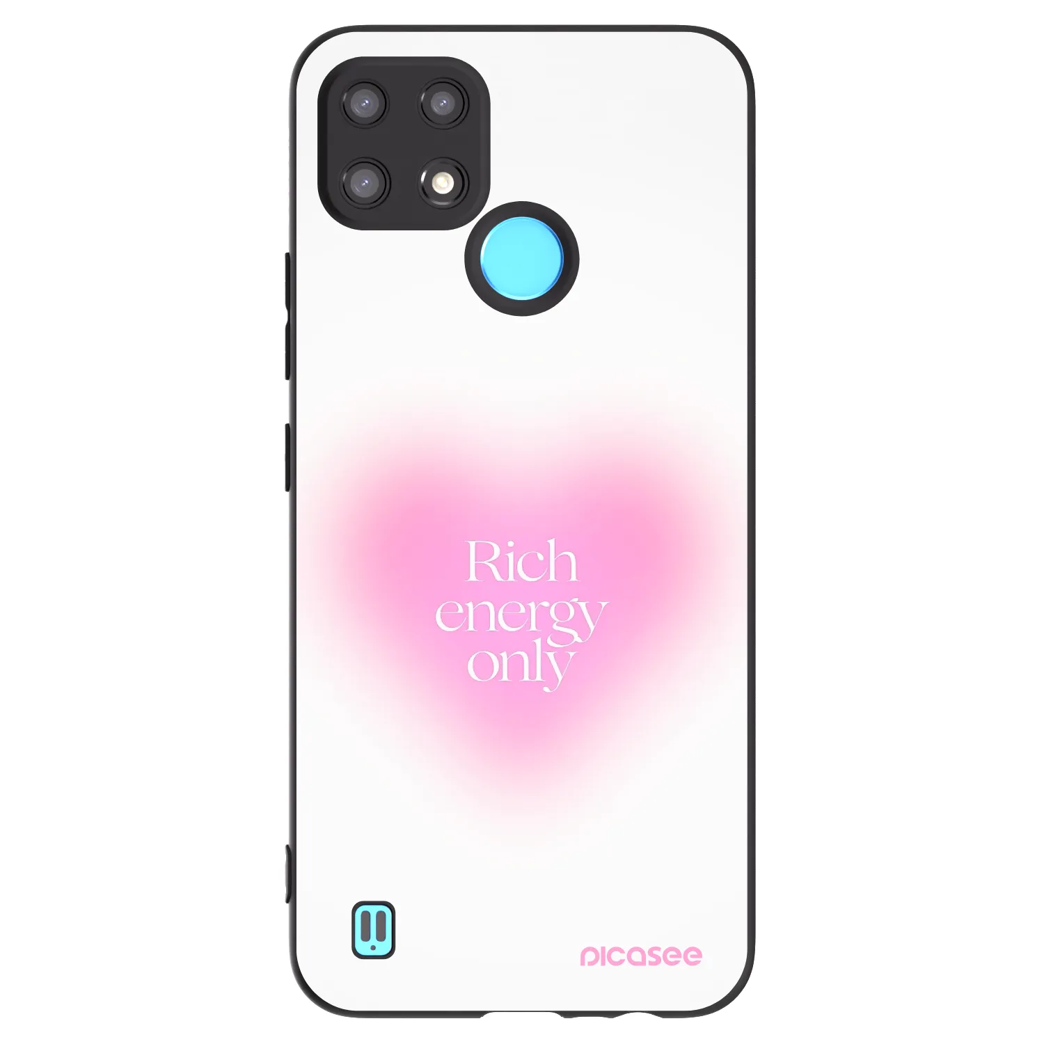 Picasee silikonski črni ovitek za Realme C21 - Rich Energy
