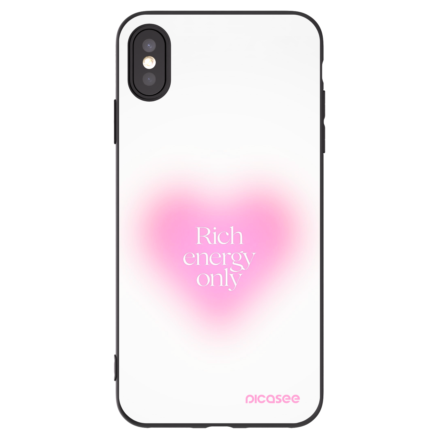 Picasee silikonski črni ovitek za Apple iPhone XS Max - Rich Energy