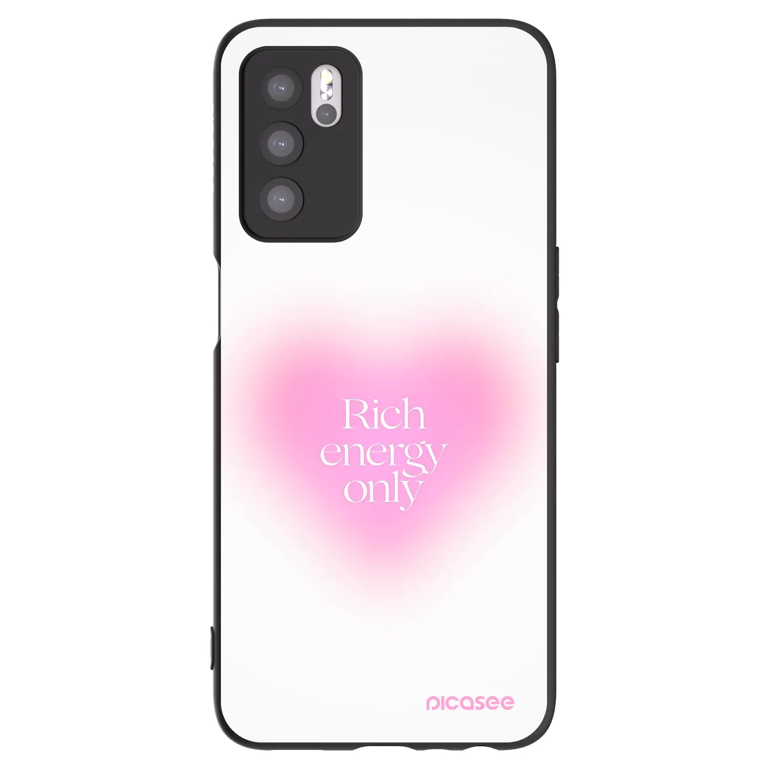 Picasee silikonski črni ovitek za OPPO A16s - Rich Energy
