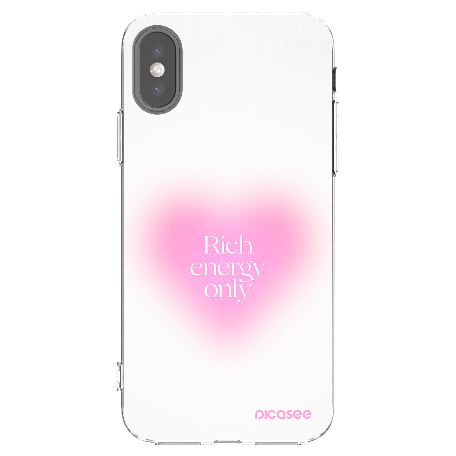 Picasee silikonski prozorni ovitek za Apple iPhone X/XS - Rich Energy