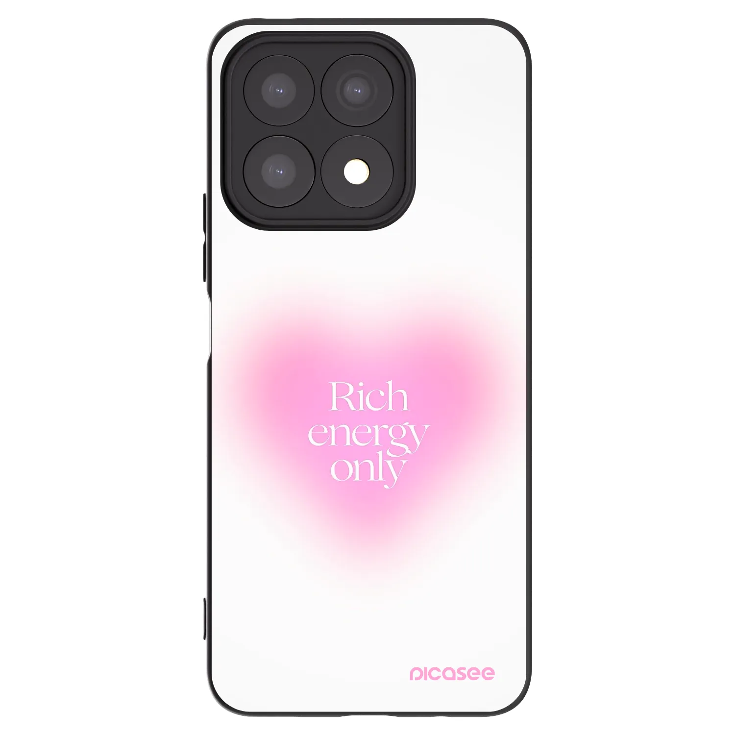 Picasee silikonski črni ovitek za Honor X8a - Rich Energy