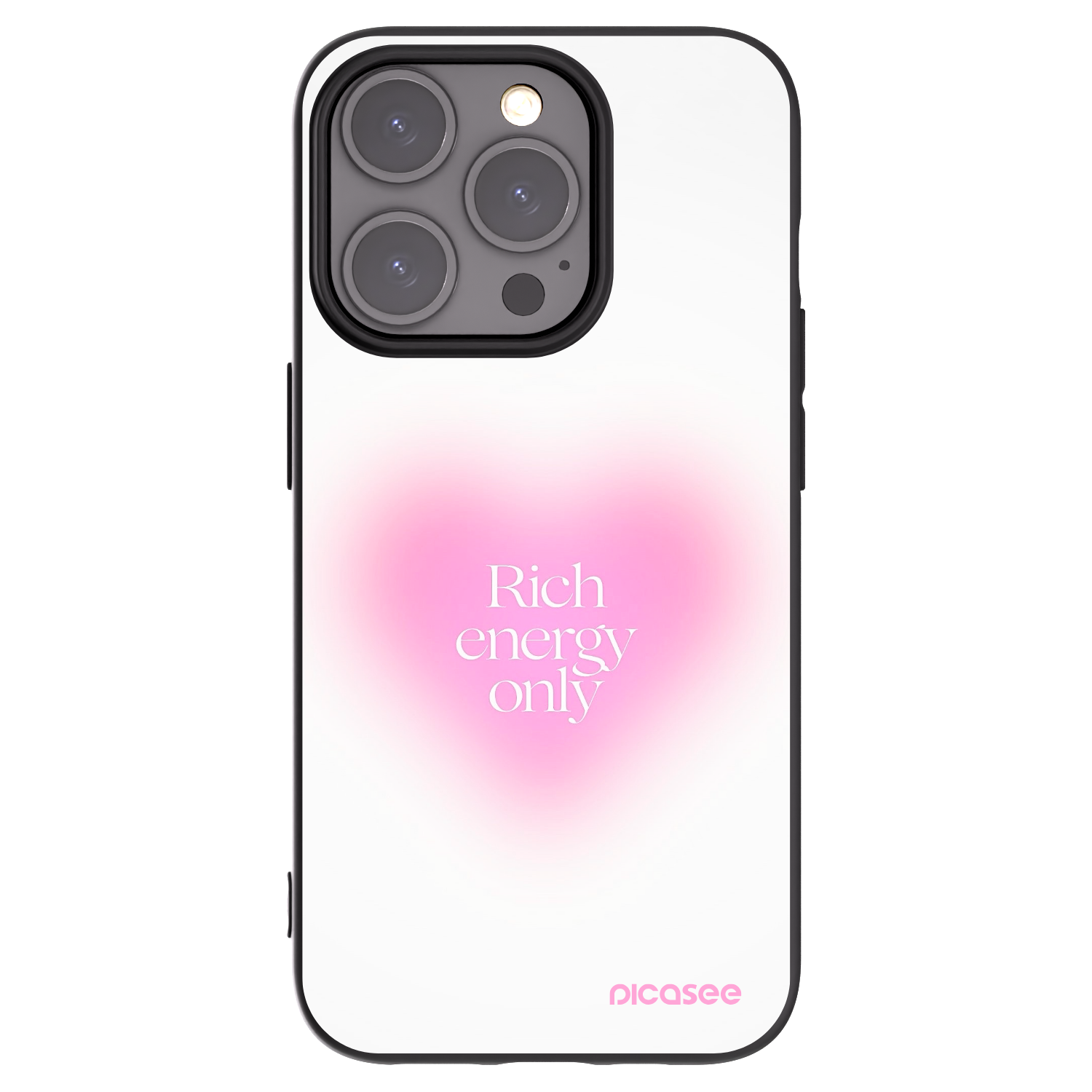 Picasee silikonski črni ovitek za Apple iPhone 15 Pro - Rich Energy