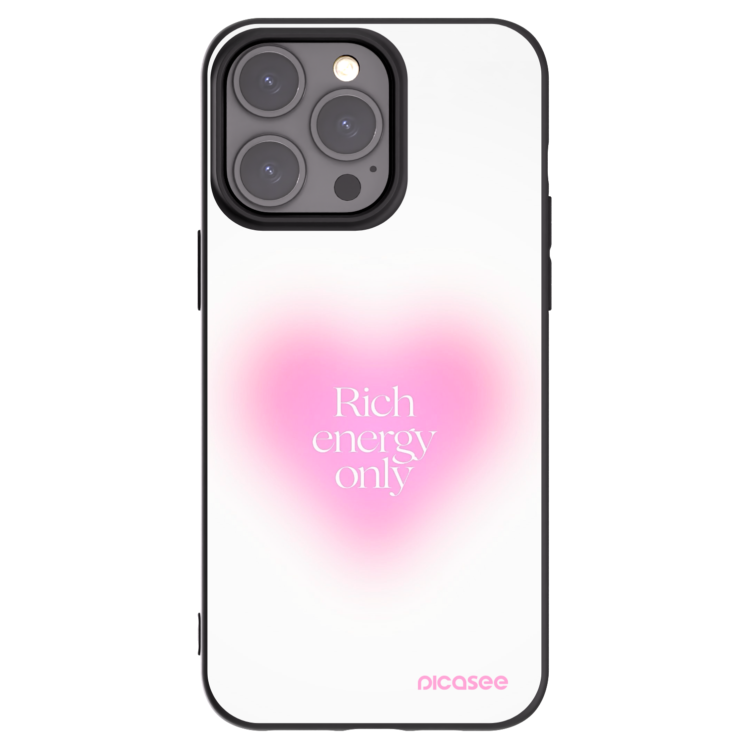 Picasee silikonski črni ovitek za Apple iPhone 15 Pro Max - Rich Energy