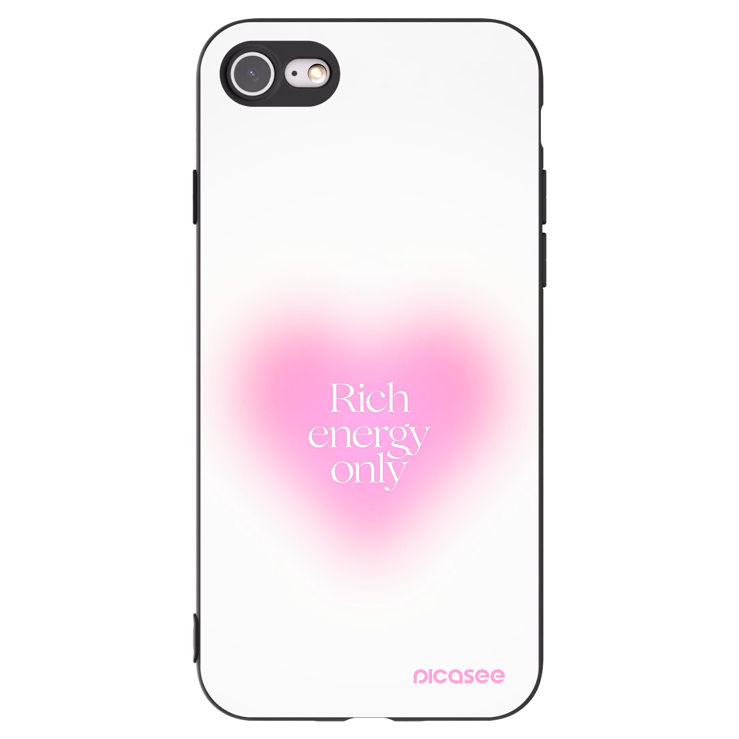 Picasee silikonski črni ovitek za Apple iPhone 8 - Rich Energy