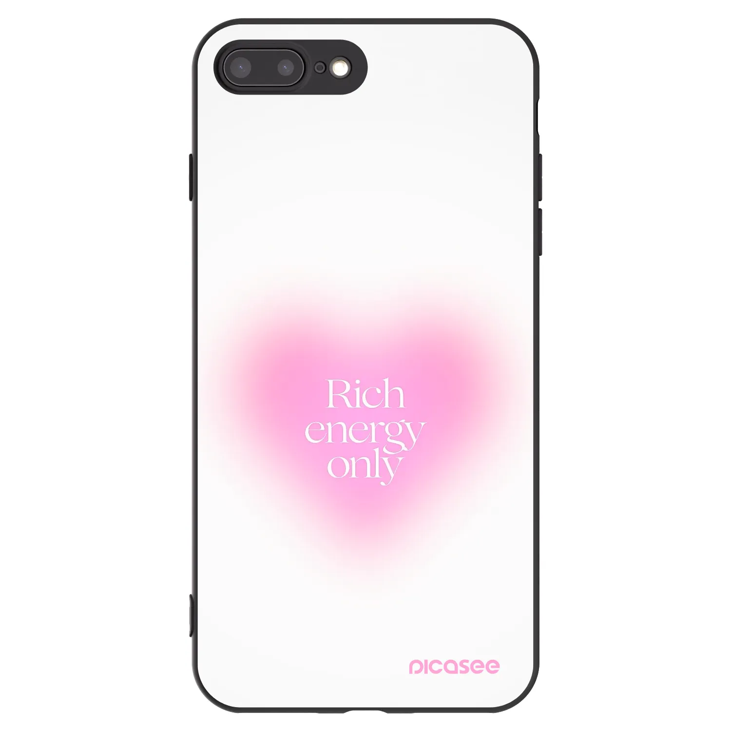 Picasee silikonski črni ovitek za Apple iPhone 8 Plus - Rich Energy