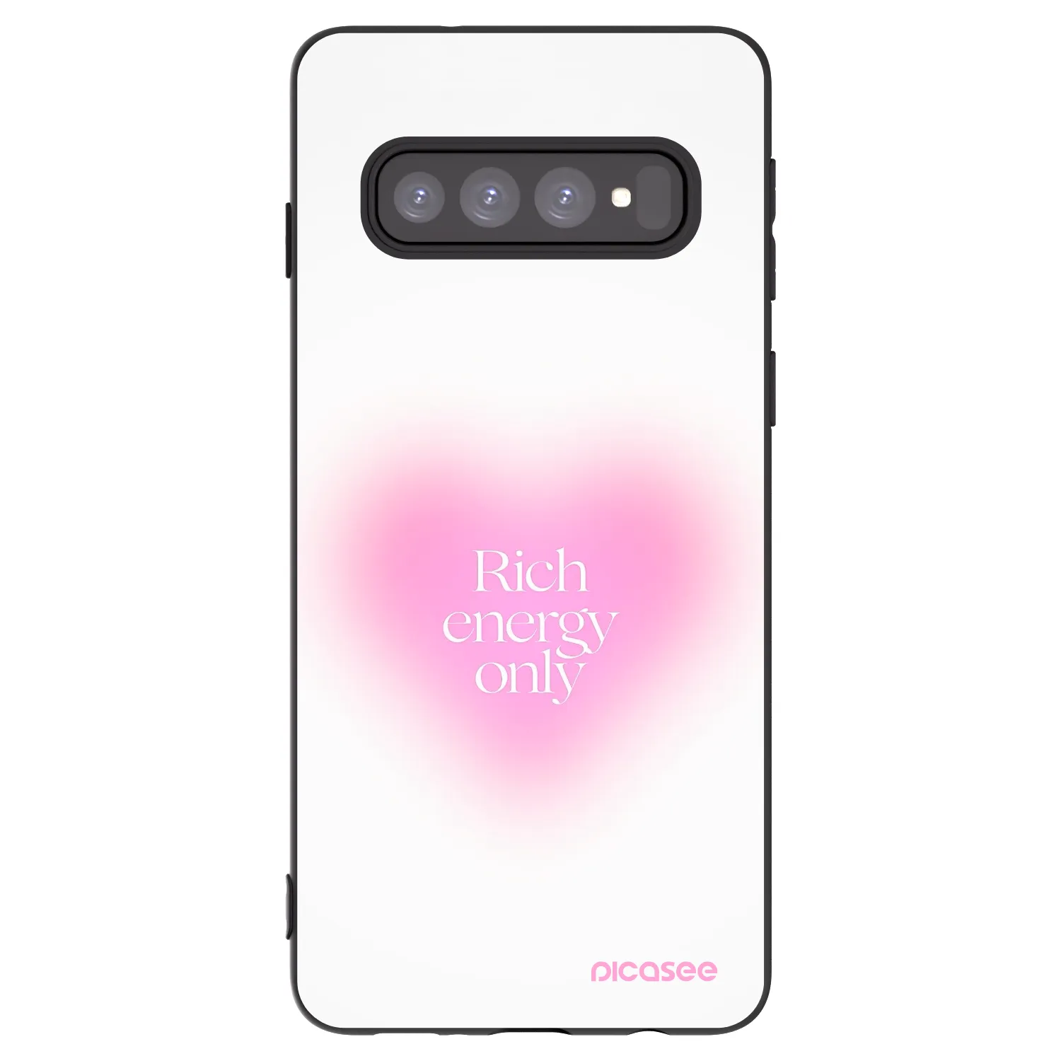 Picasee silikonski črni ovitek za Samsung Galaxy S10 G973 - Rich Energy
