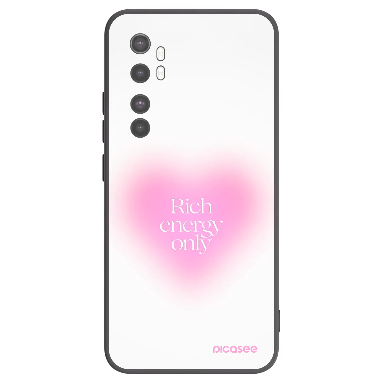 Picasee silikonski črni ovitek za Xiaomi Mi Note 10 Lite - Rich Energy
