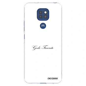 Picasee silikonski prozorni ovitek za Motorola Moto G9 Play - Gods Favorite
