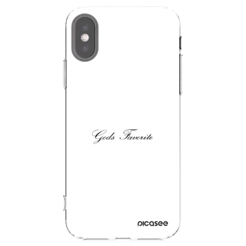 Picasee silikonski prozorni ovitek za Apple iPhone X/XS - Gods Favorite