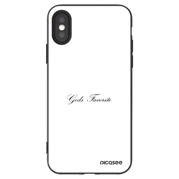 Picasee silikonski črni ovitek za Apple iPhone X/XS - Gods Favorite