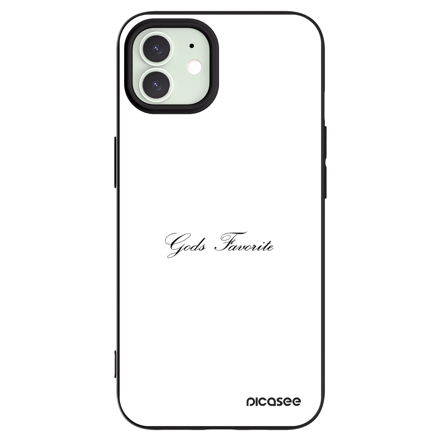 Picasee silikonski črni ovitek za Apple iPhone 12 - Gods Favorite