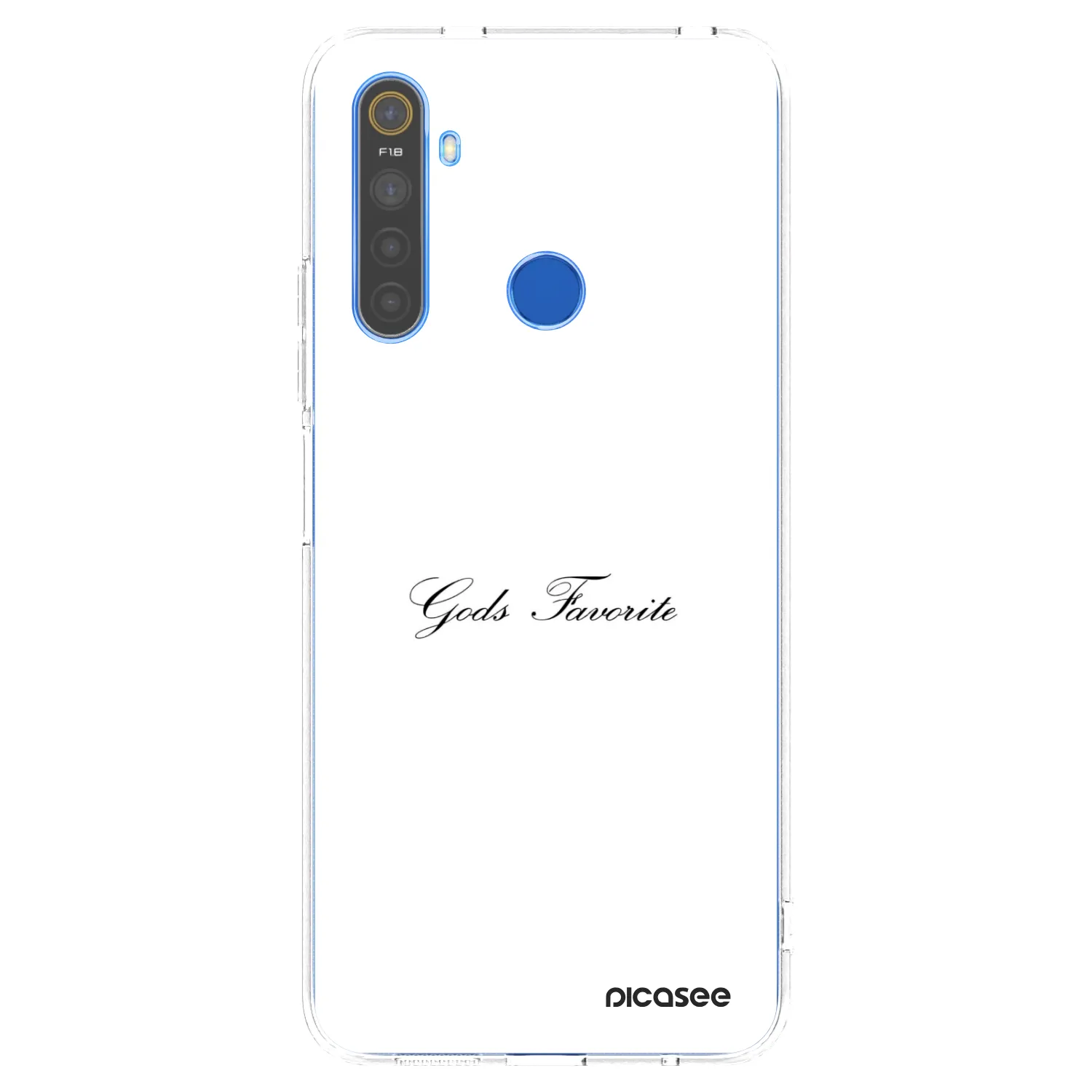 Picasee silikonski prozorni ovitek za Realme 5 - Gods Favorite