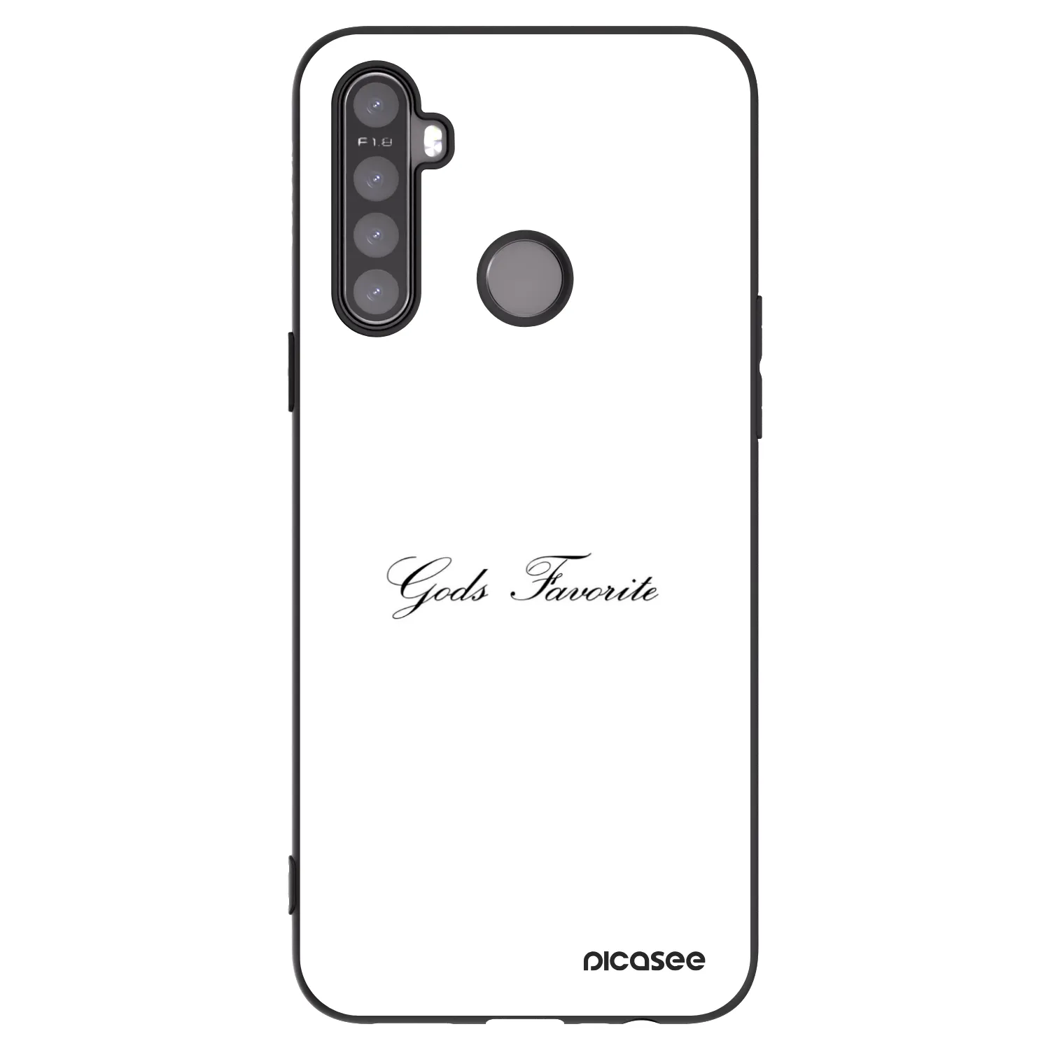 Picasee silikonski črni ovitek za Realme 5 - Gods Favorite