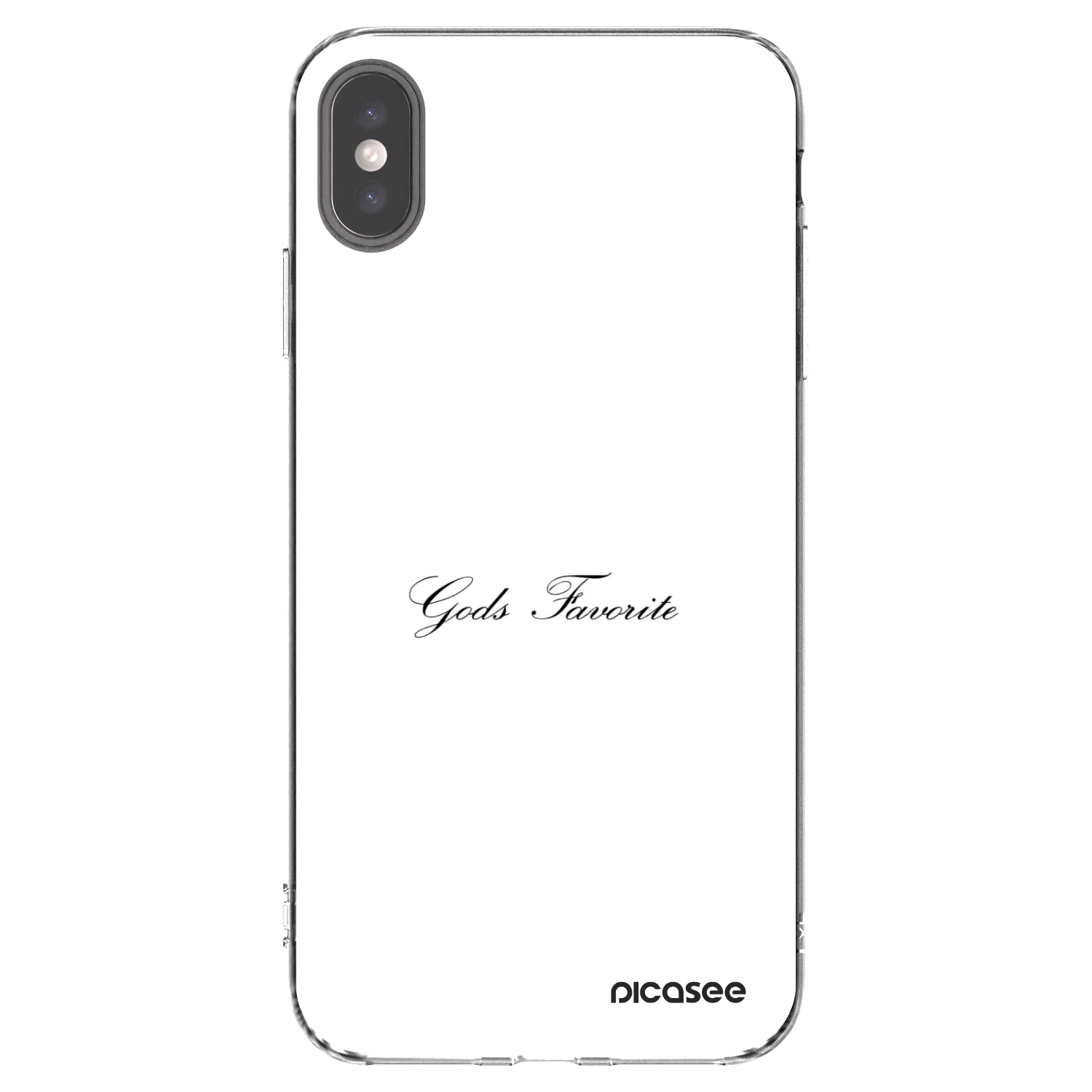 Picasee silikonski prozorni ovitek za Apple iPhone XS Max - Gods Favorite