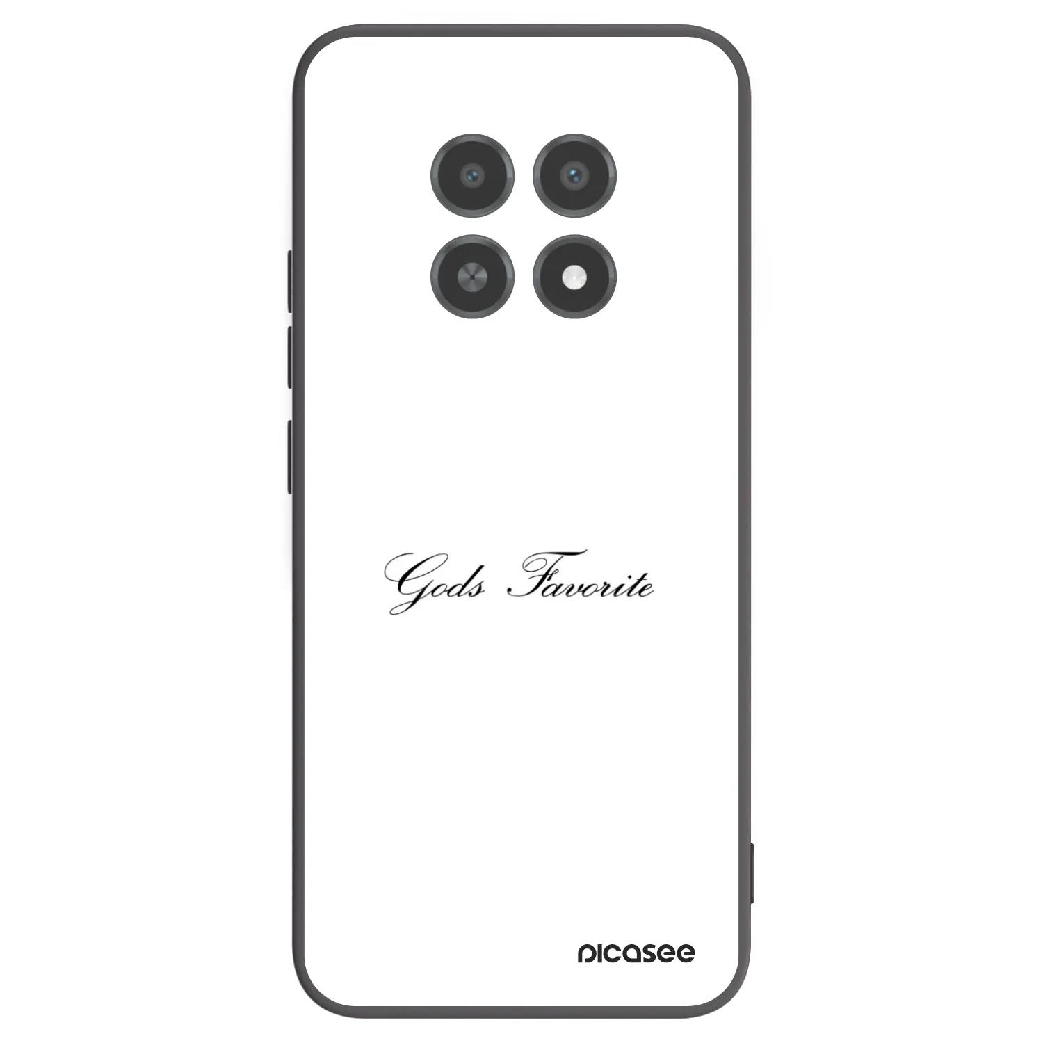 Picasee silikonski črni ovitek za Realme 12X - Gods Favorite