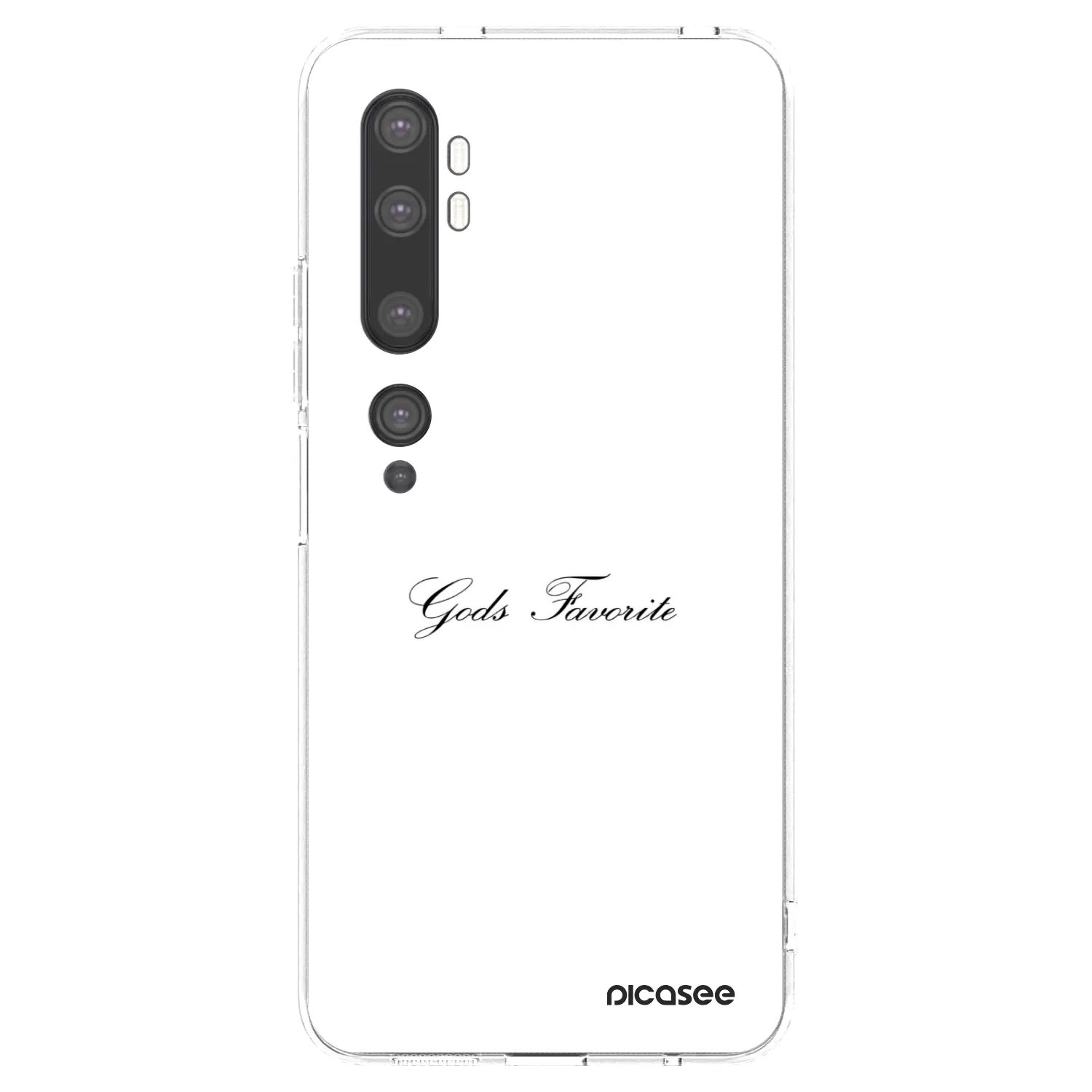 Picasee silikonski prozorni ovitek za Xiaomi Mi Note 10 (Pro) - Gods Favorite
