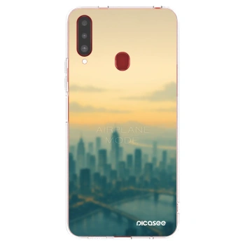 Picasee silikonski prozorni ovitek za Samsung Galaxy A20s - Airplane mode