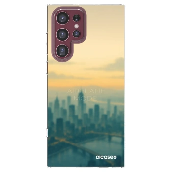 Picasee silikonski prozorni ovitek za Samsung Galaxy S22 Ultra 5G - Airplane mode