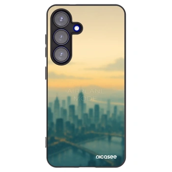 Picasee silikonski črni ovitek za Samsung Galaxy S25 5G - Airplane mode