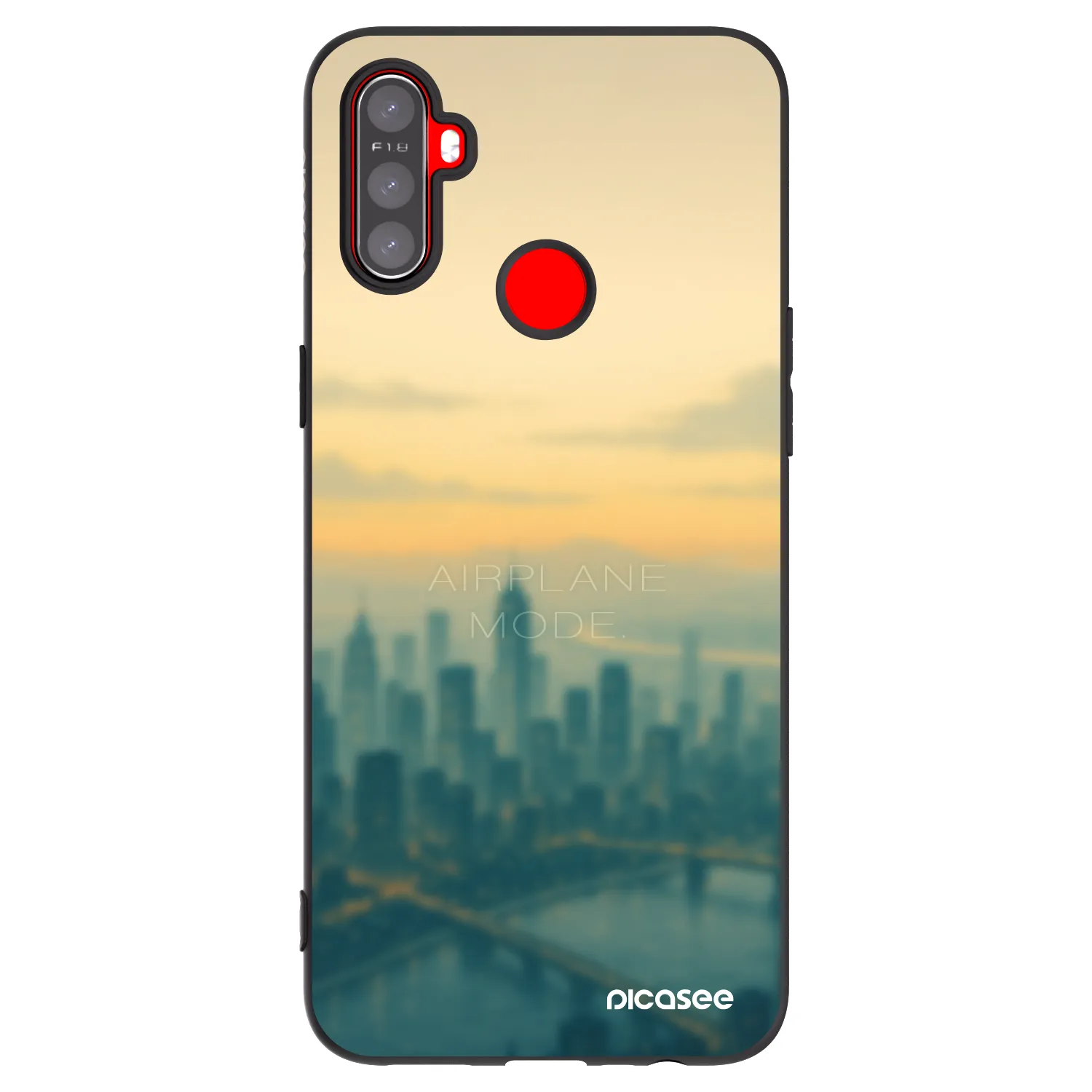 Picasee silikonski črni ovitek za Realme C3 - Airplane mode