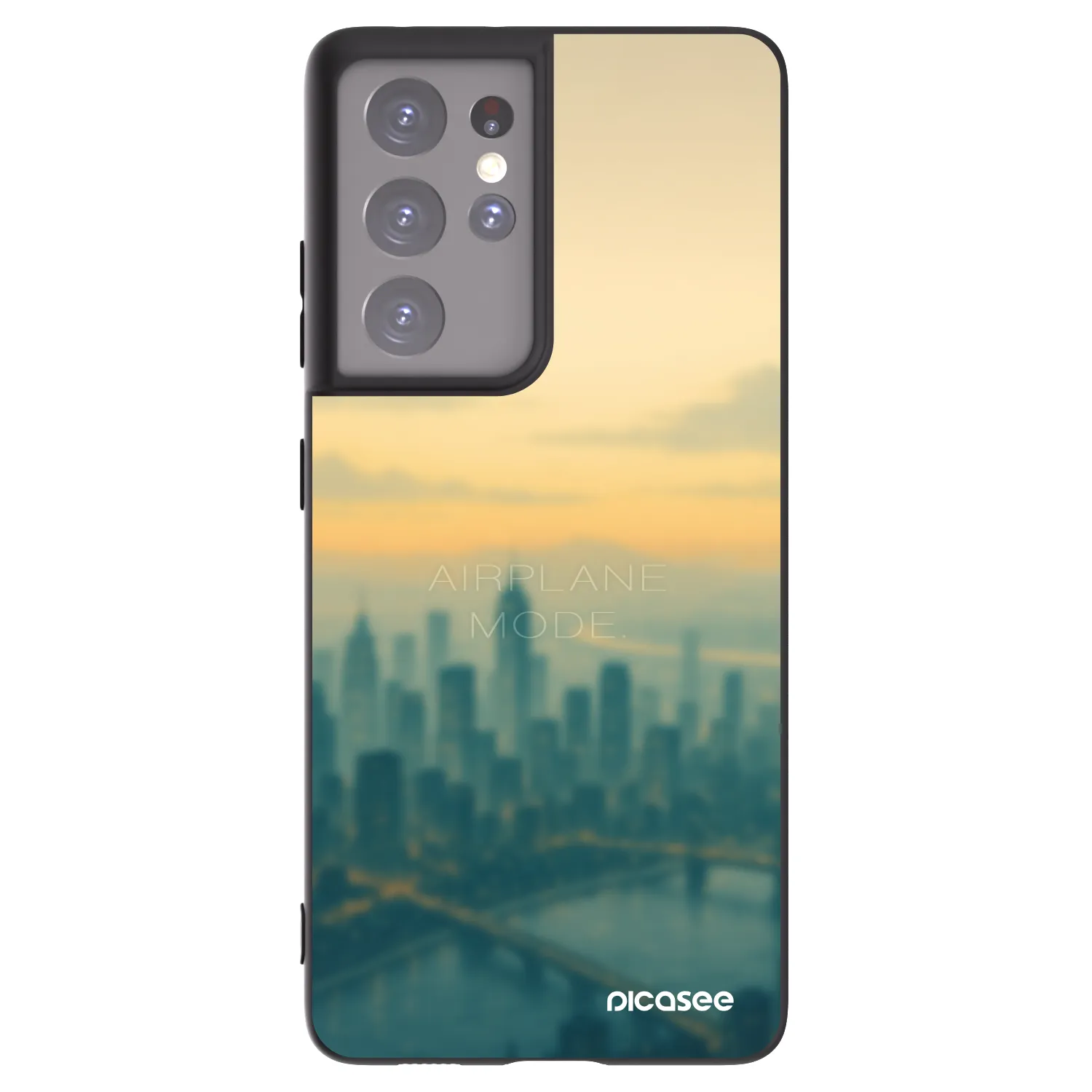 Picasee silikonski črni ovitek za Samsung Galaxy S21 Ultra 5G G998B - Airplane mode