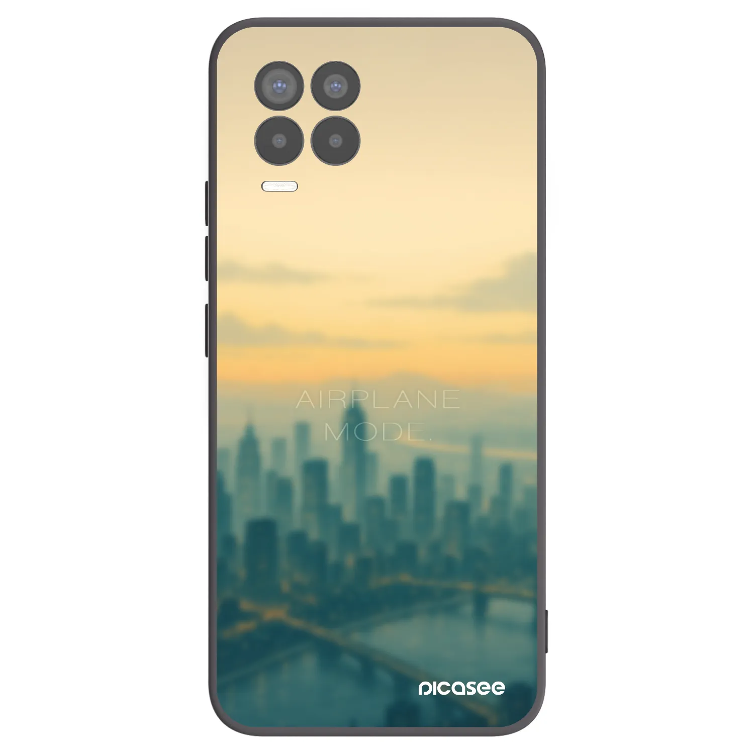 Picasee silikonski črni ovitek za Realme 8 4G - Airplane mode
