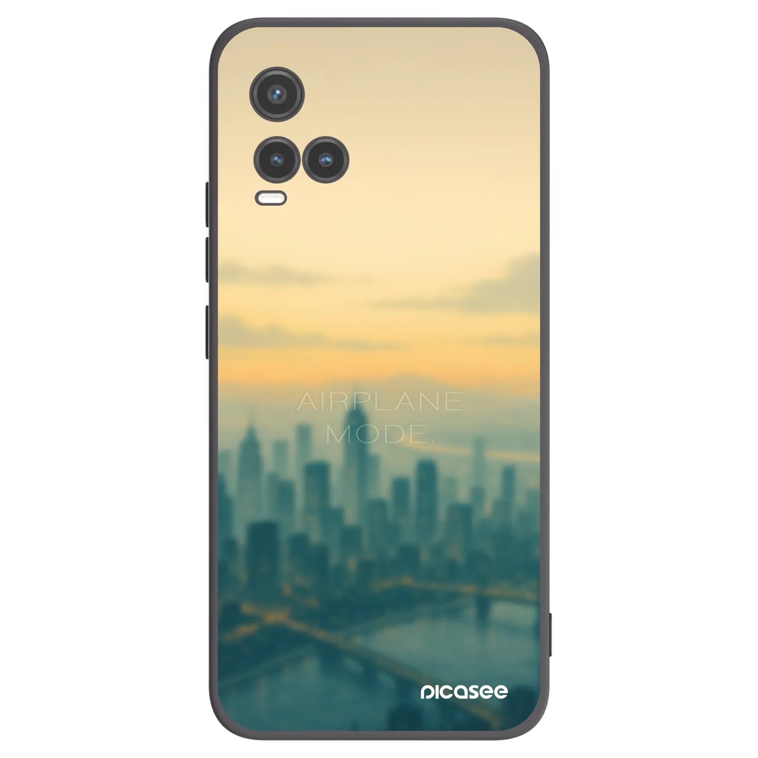 Picasee silikonski črni ovitek za Vivo Y33s - Airplane mode