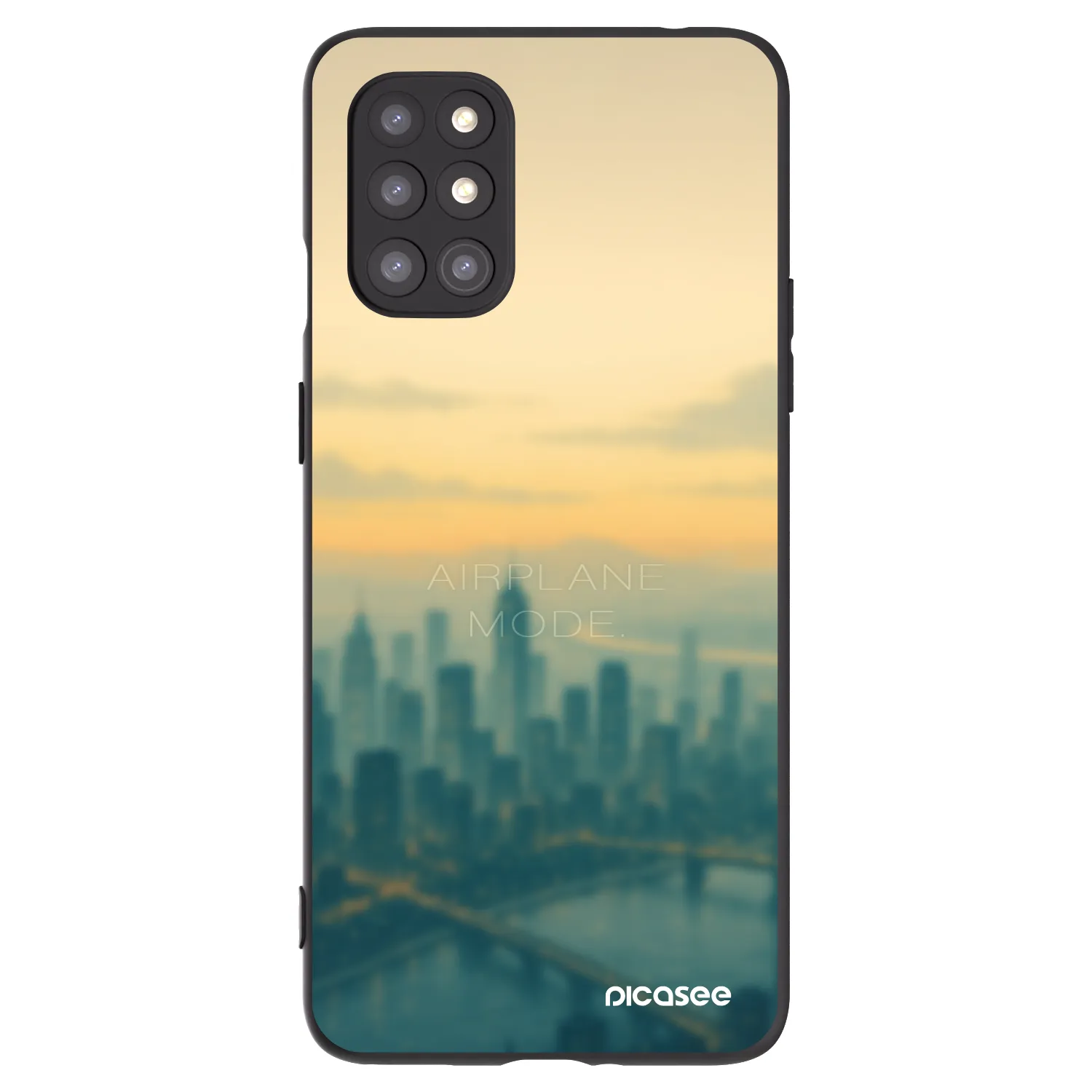 Picasee silikonski črni ovitek za OnePlus 8T - Airplane mode