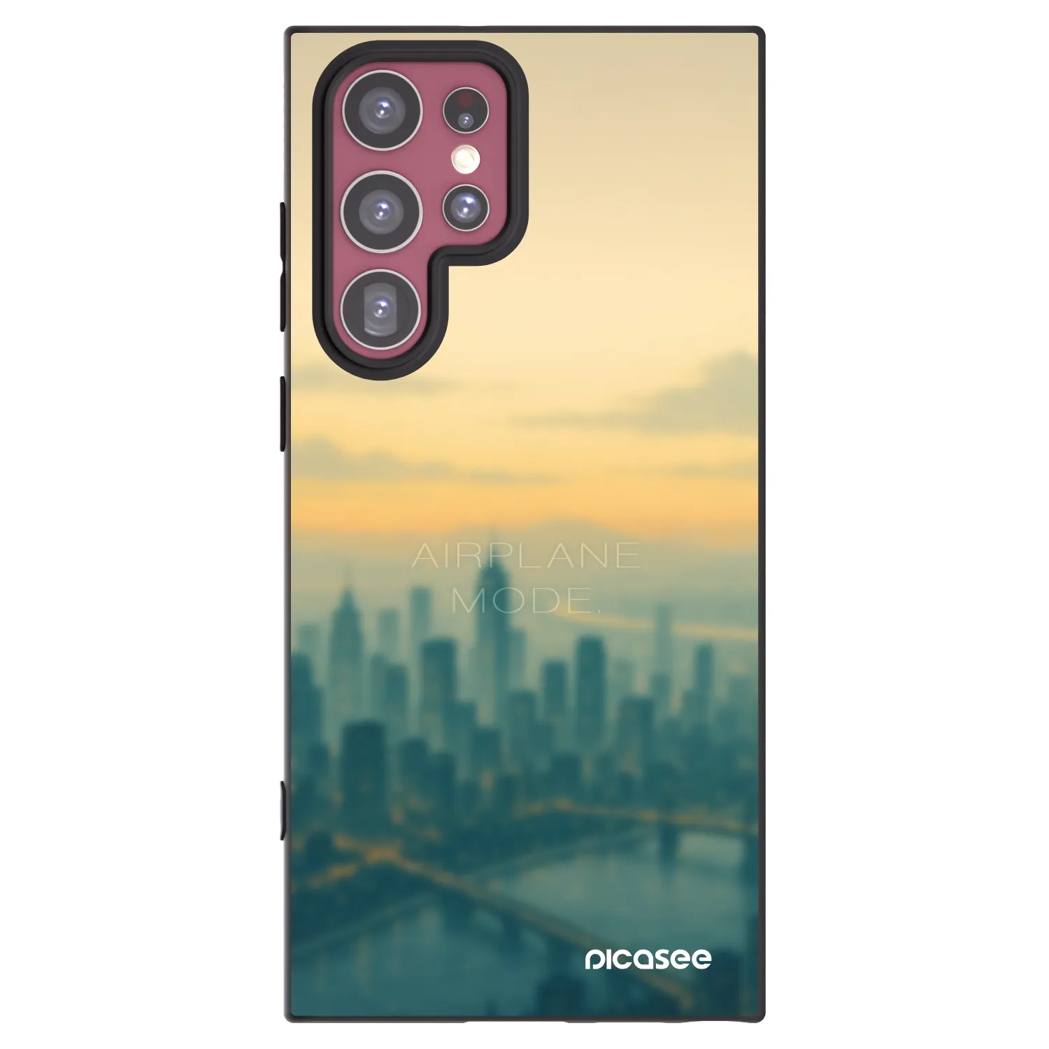 Picasee silikonski črni ovitek za Samsung Galaxy S22 Ultra 5G - Airplane mode