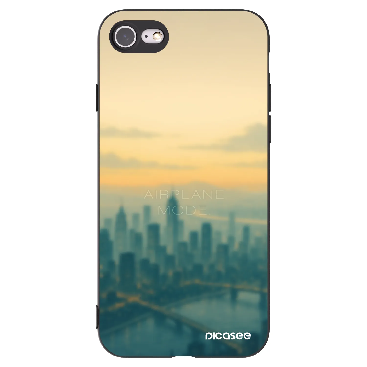 Picasee silikonski črni ovitek za Apple iPhone SE 2022 - Airplane mode