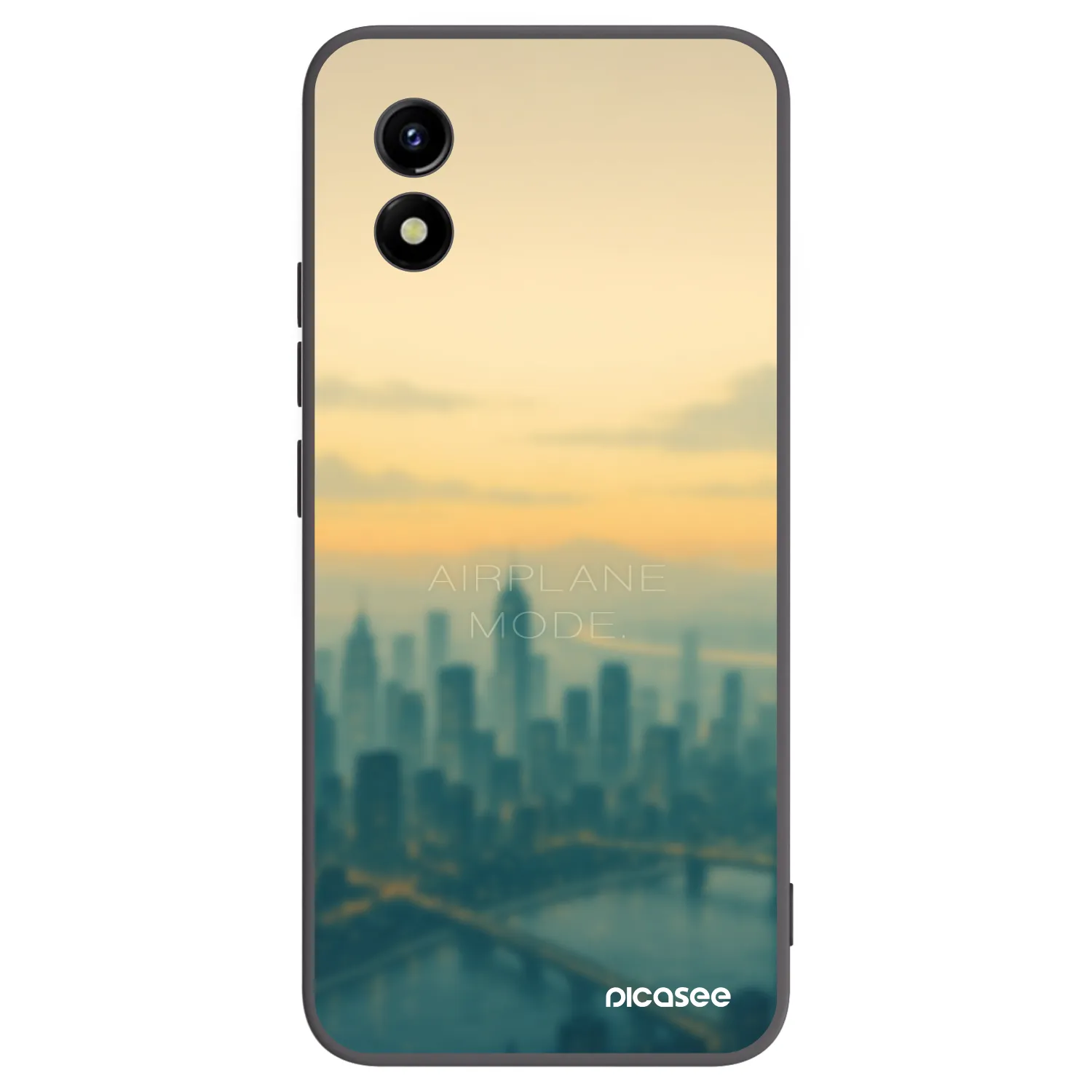 Picasee silikonski črni ovitek za Vivo Y01 - Airplane mode