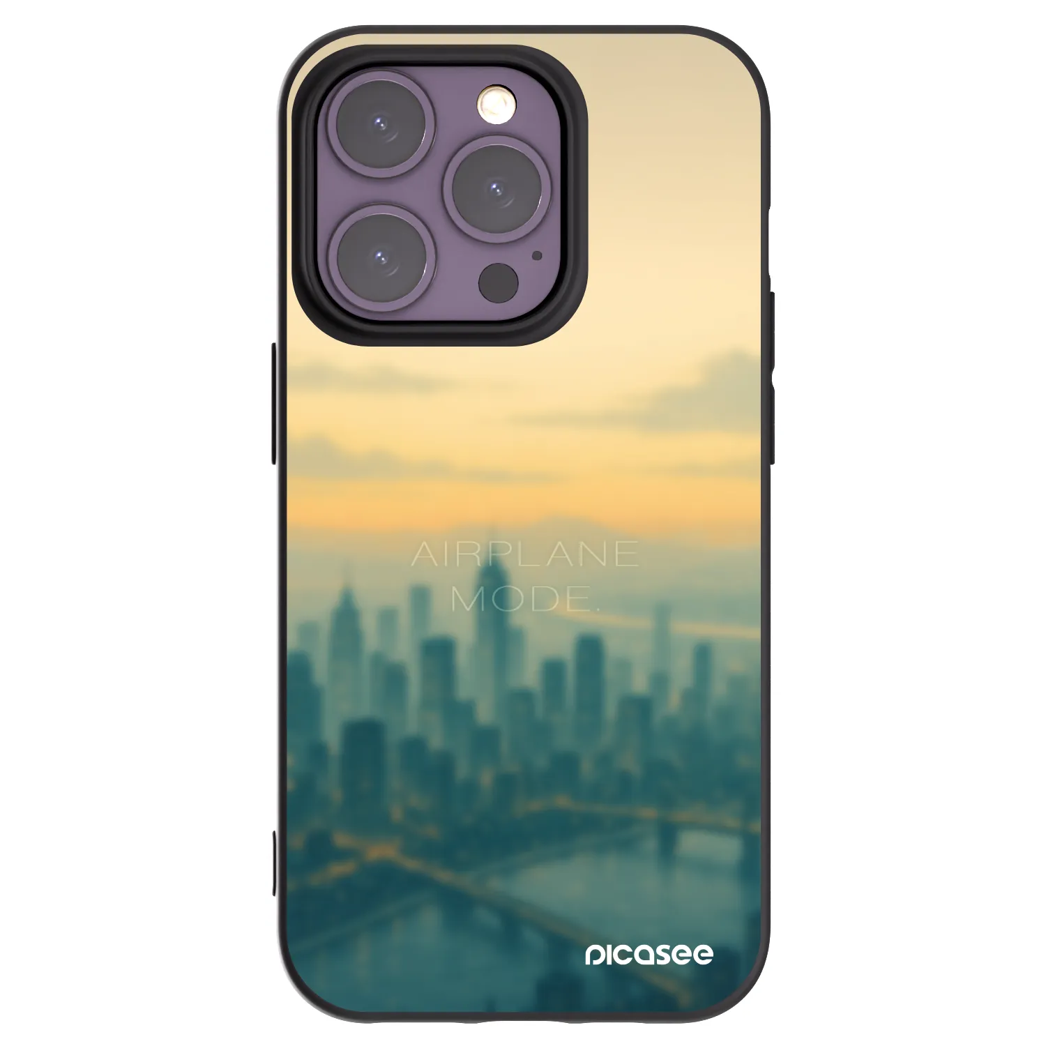 Picasee silikonski črni ovitek za Apple iPhone 14 Pro - Airplane mode