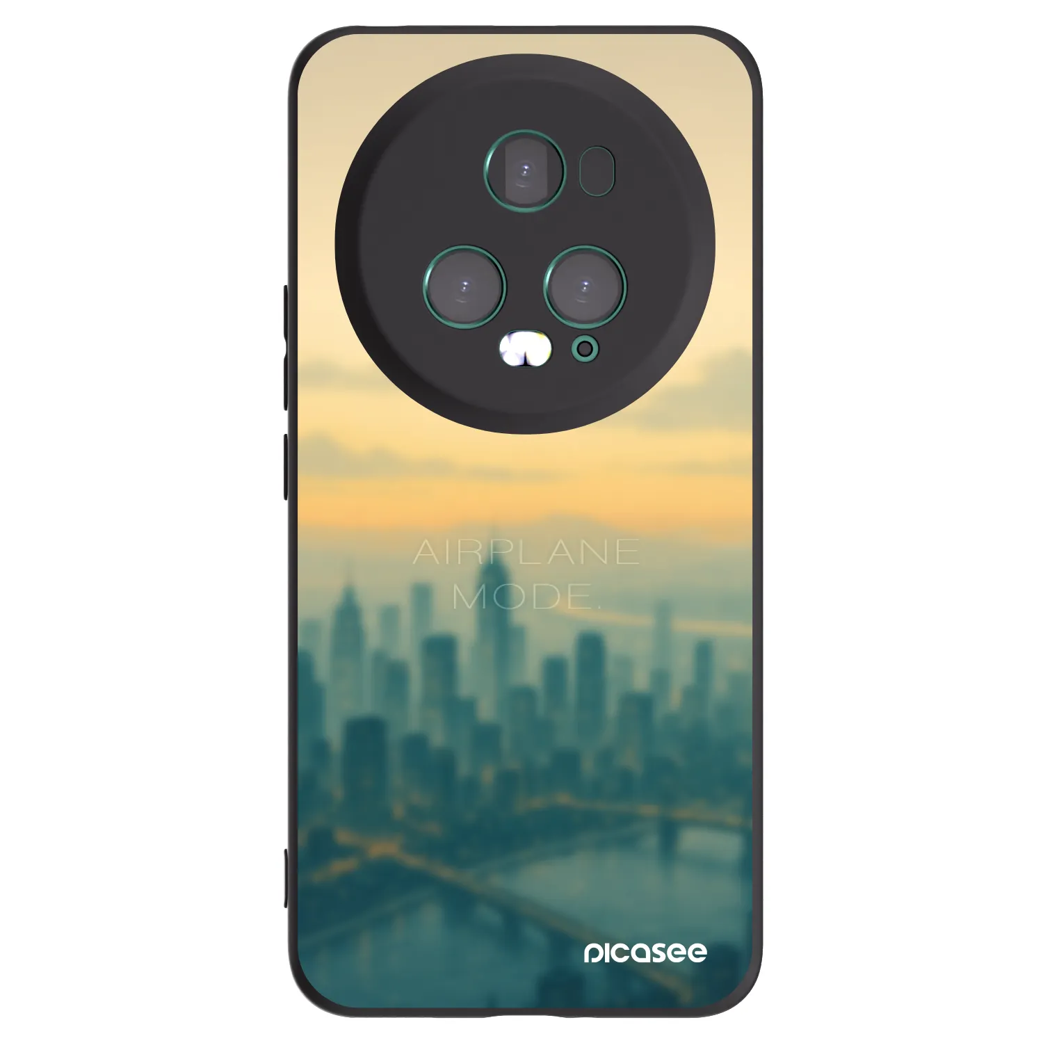 Picasee silikonski črni ovitek za Honor Magic5 Pro - Airplane mode
