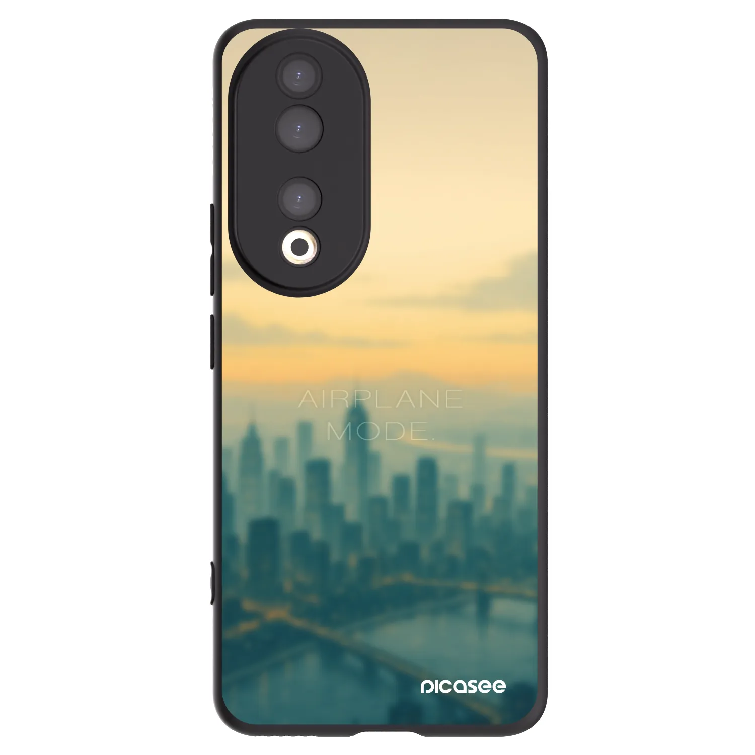 Picasee silikonski črni ovitek za Honor 90 5G - Airplane mode