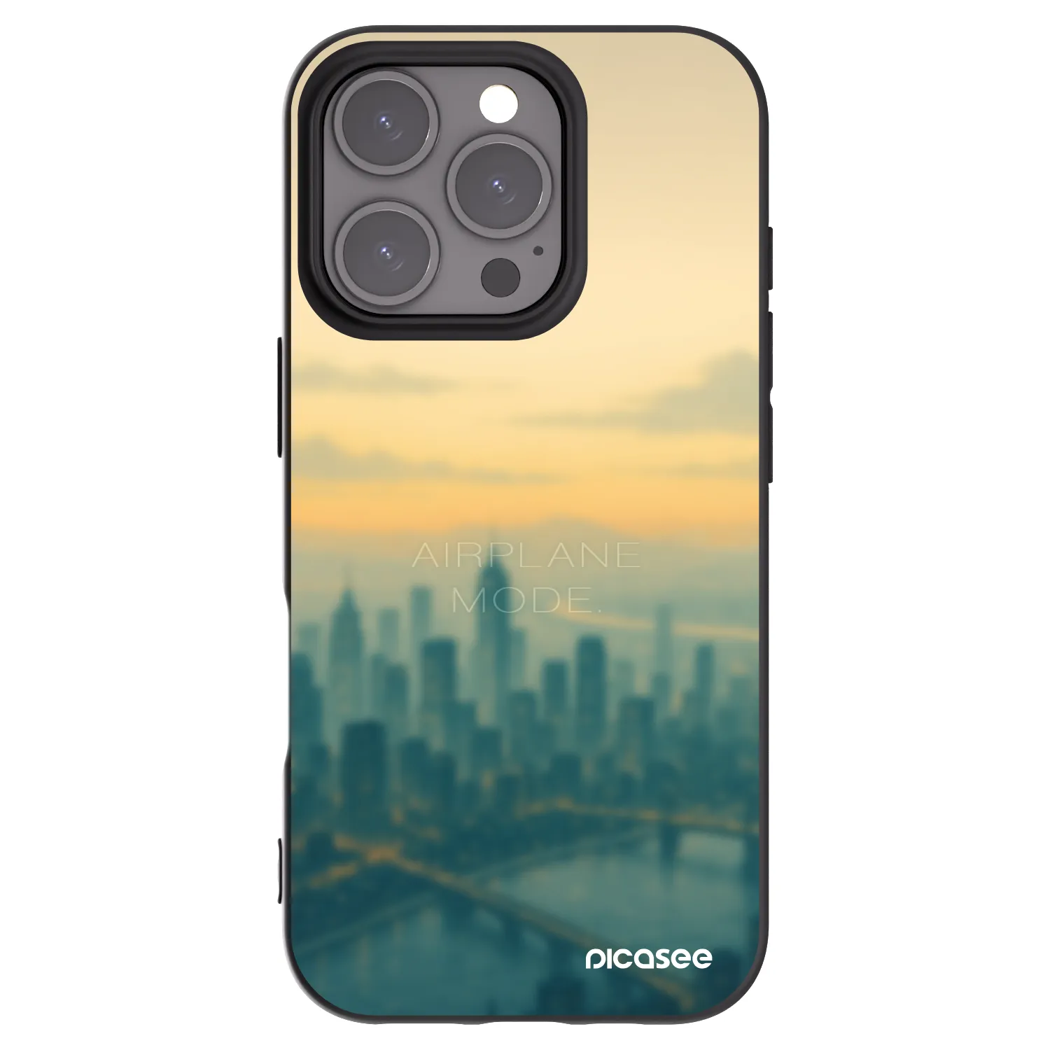 Picasee silikonski črni ovitek za Apple iPhone 16 Pro - Airplane mode