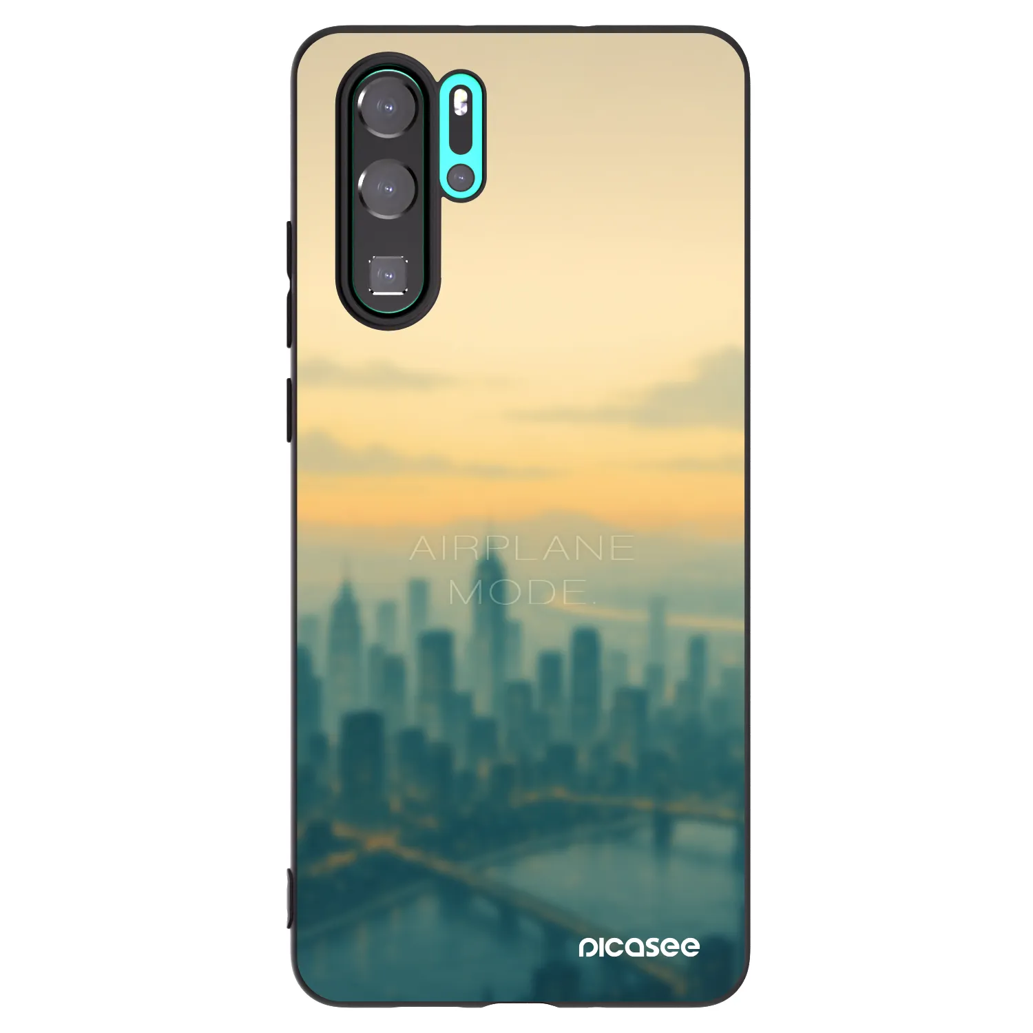 Picasee silikonski črni ovitek za Huawei P30 Pro - Airplane mode